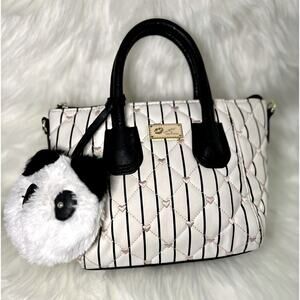 Betsey Johnson Heart and Panda Top Handle Bag